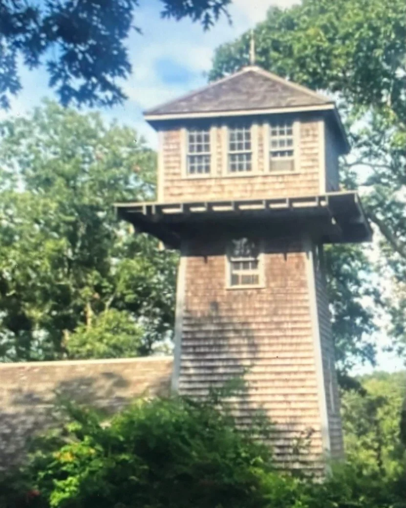 The 4th floor of this tower at our home in Truro was my 2nd bedroom from 1965 to @1990. My father started builfing it - with his own hands - from @1938-on. Eventually I helped - as did my mother. But I single-handedly acquired the tower from a friend