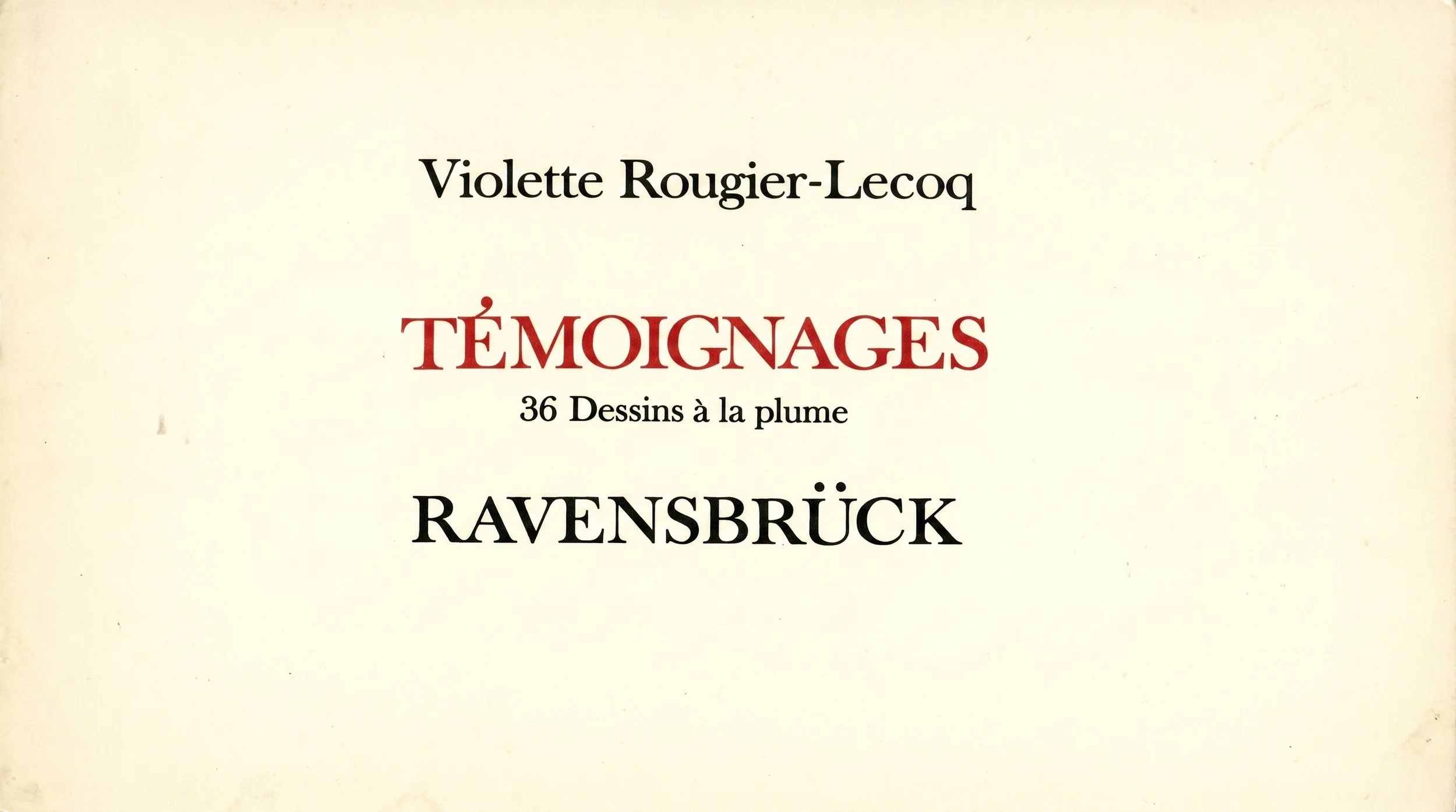 Dear Friends: To make absolutely clear exactly what utter horror WAR is, I offer wonderful drawings made immediately after her return to France by French Resistance Fighter Violette Rougier-Lecoq, one of my mother's best friends in Ravensbruck Concen