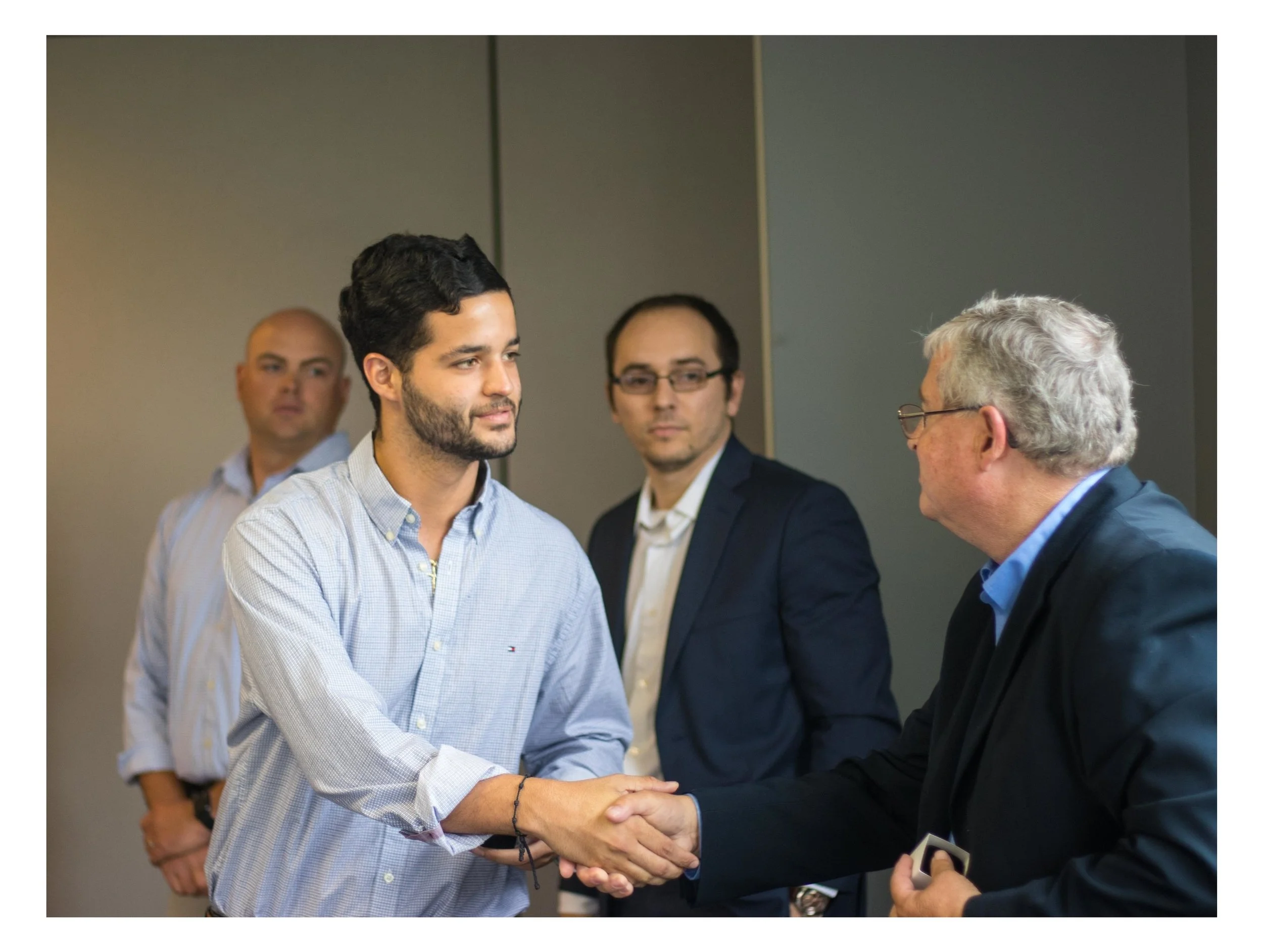 Mister Bee Potato Chip Company Present Engraved Rings to Soccer Teams. 
