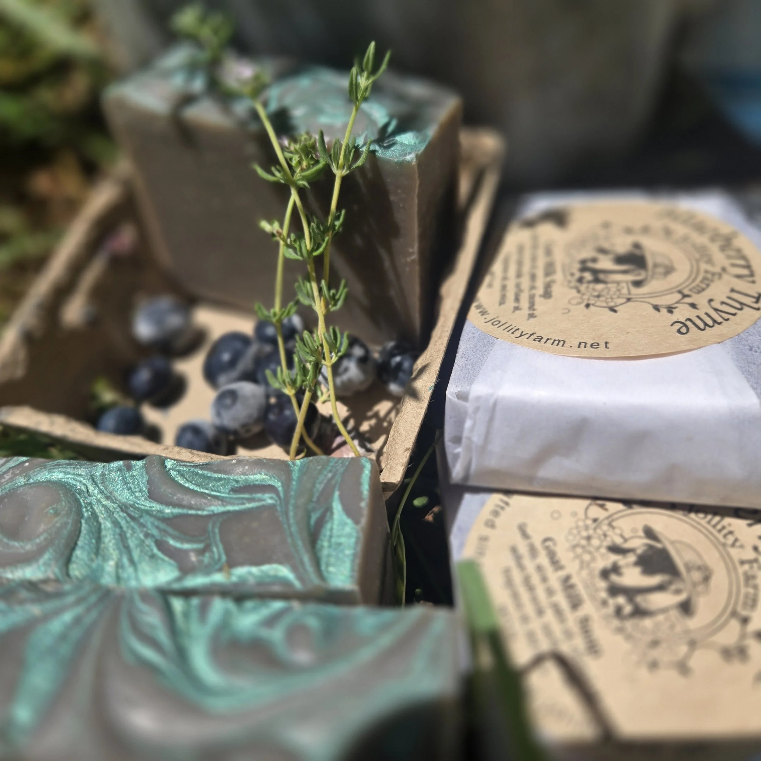 Blueberry Thyme  Goat Milk Soap