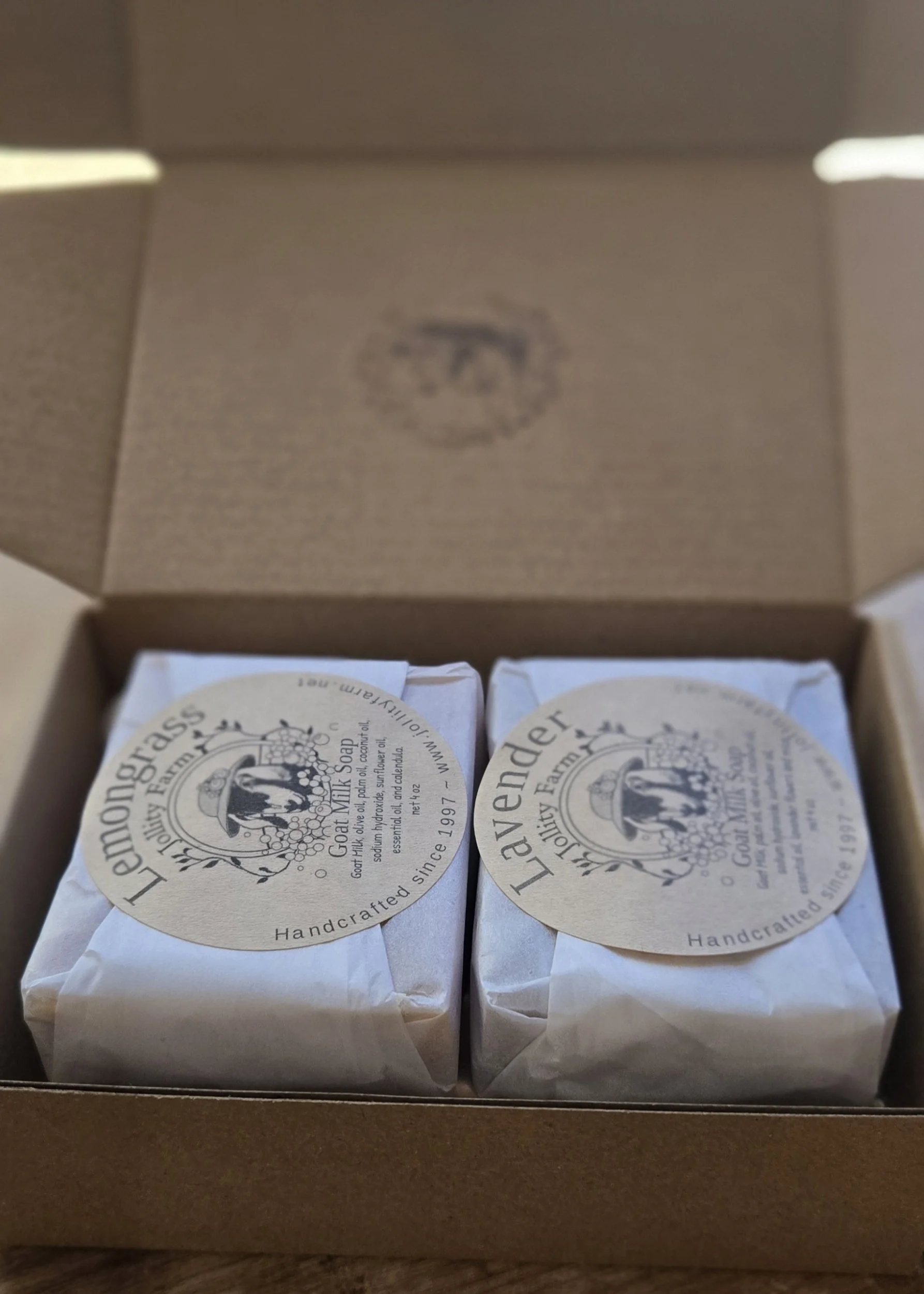Lavender and Lemongras Goat milk soap set