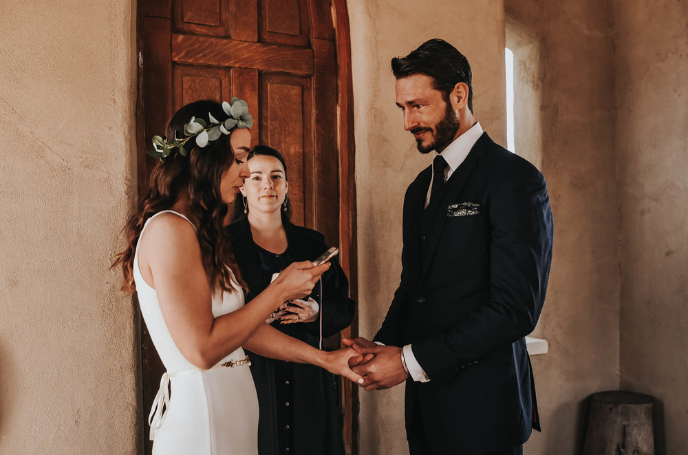 Bohemian Intimate Wedding at Chapel Dulcinea in Austin, Texas.