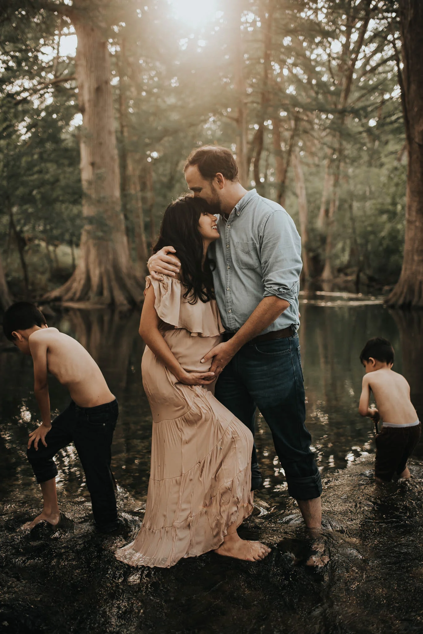 Lifestyle Maternity/Family Session at Cibilo Nature Center, Boerne, Texas.