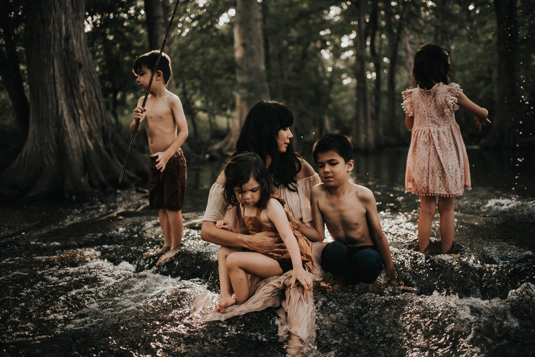 Lifestyle Maternity/Family Session at Cibilo Nature Center, Boerne, Texas.