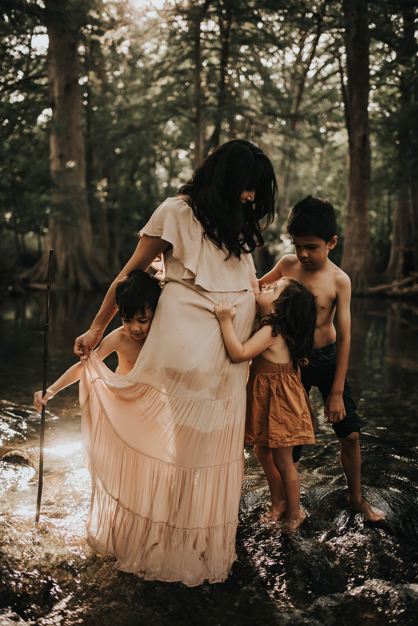 Lifestyle Maternity/Family Session at Cibilo Nature Center, Boerne, Texas.