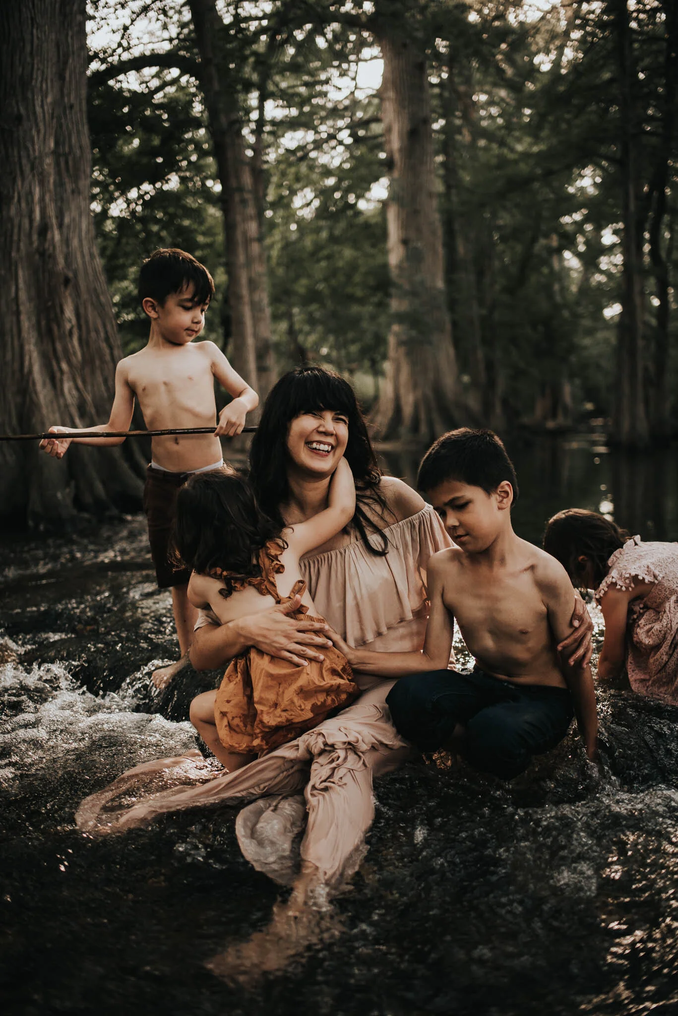 Lifestyle Family Session at Cibilo Nature Center, Boerne, Texas.