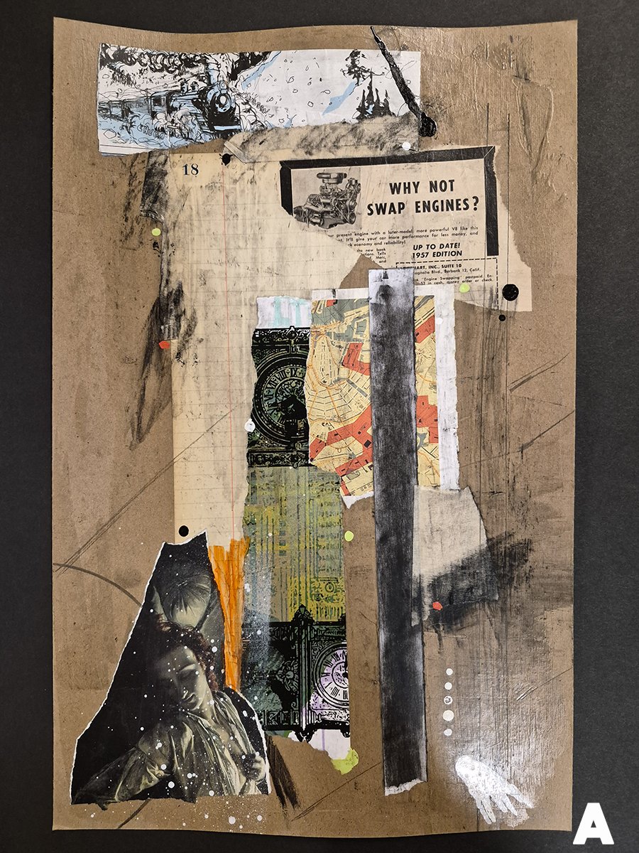 Collage Art Original Works 11x17