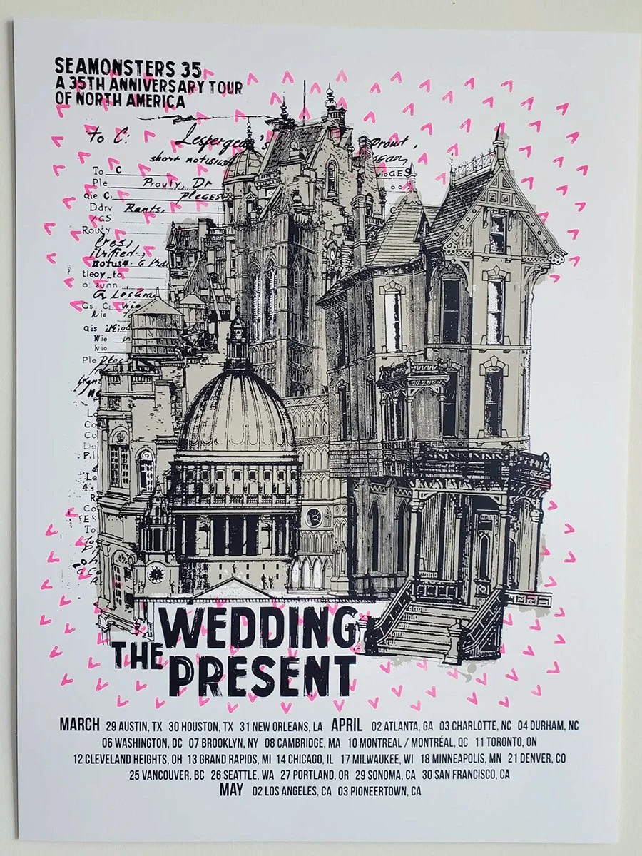 The Wedding Present Seamonsters 35th Tour Poster A/P Limited Copies