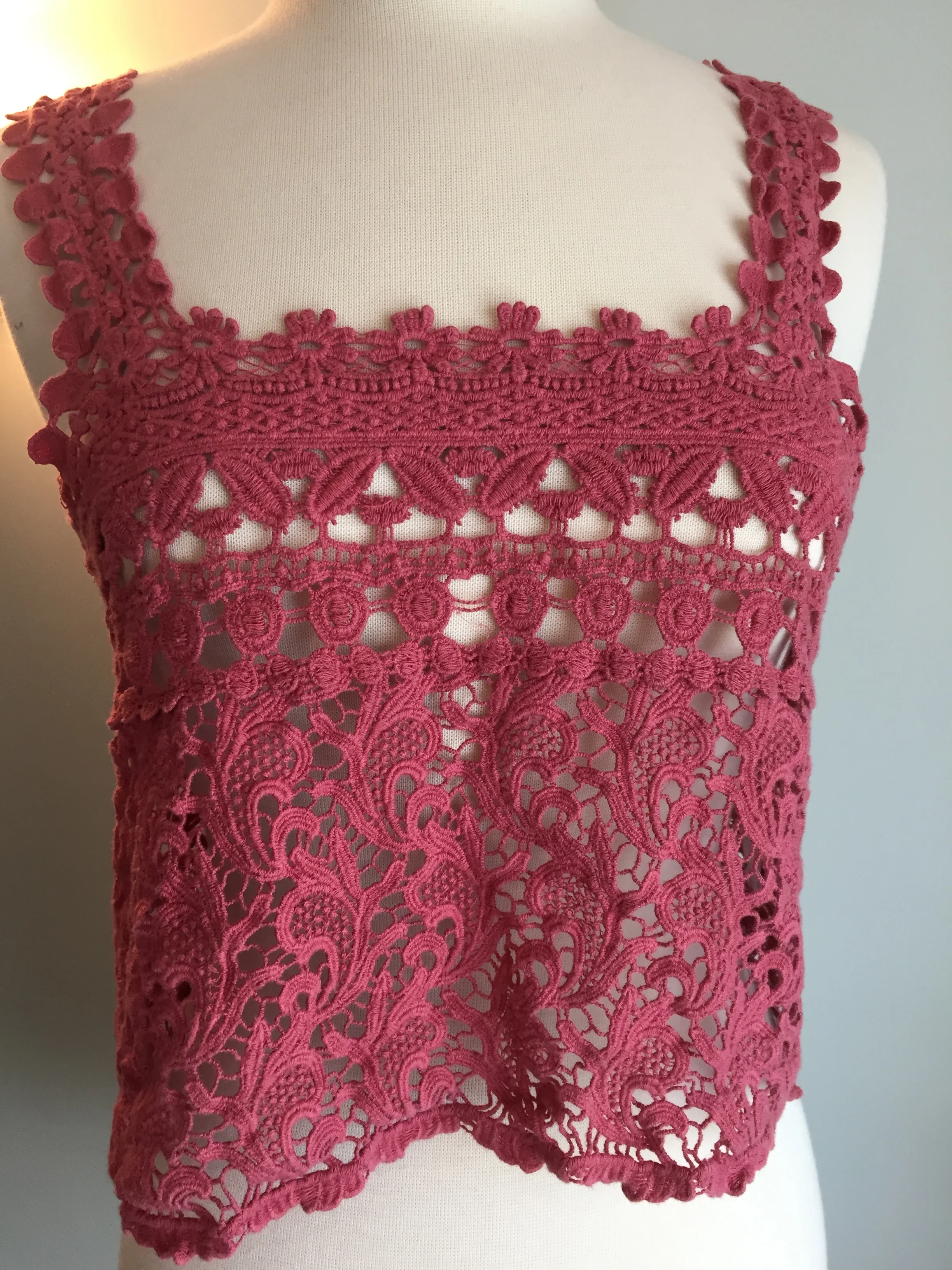 Staring at Stars Pink Crop Tank