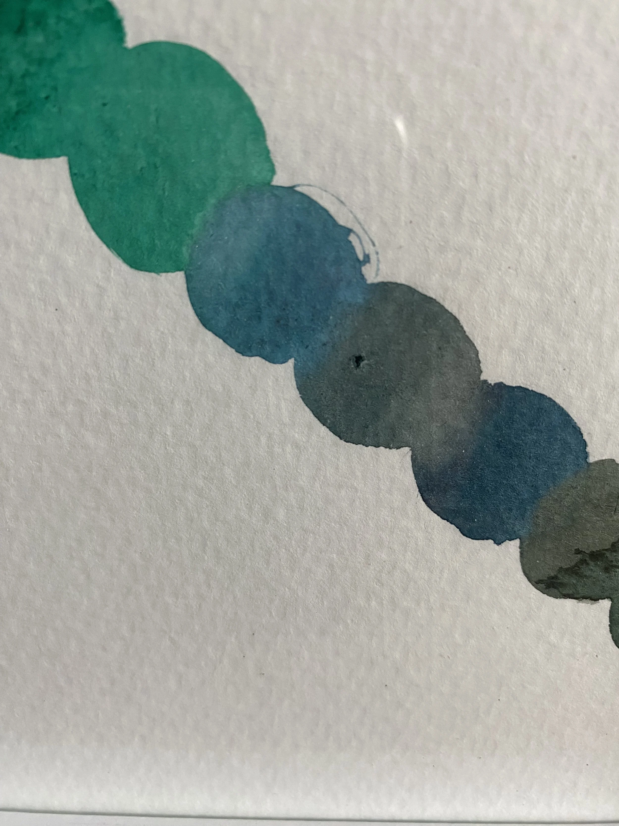 Color theory of monochromatic shading, greens