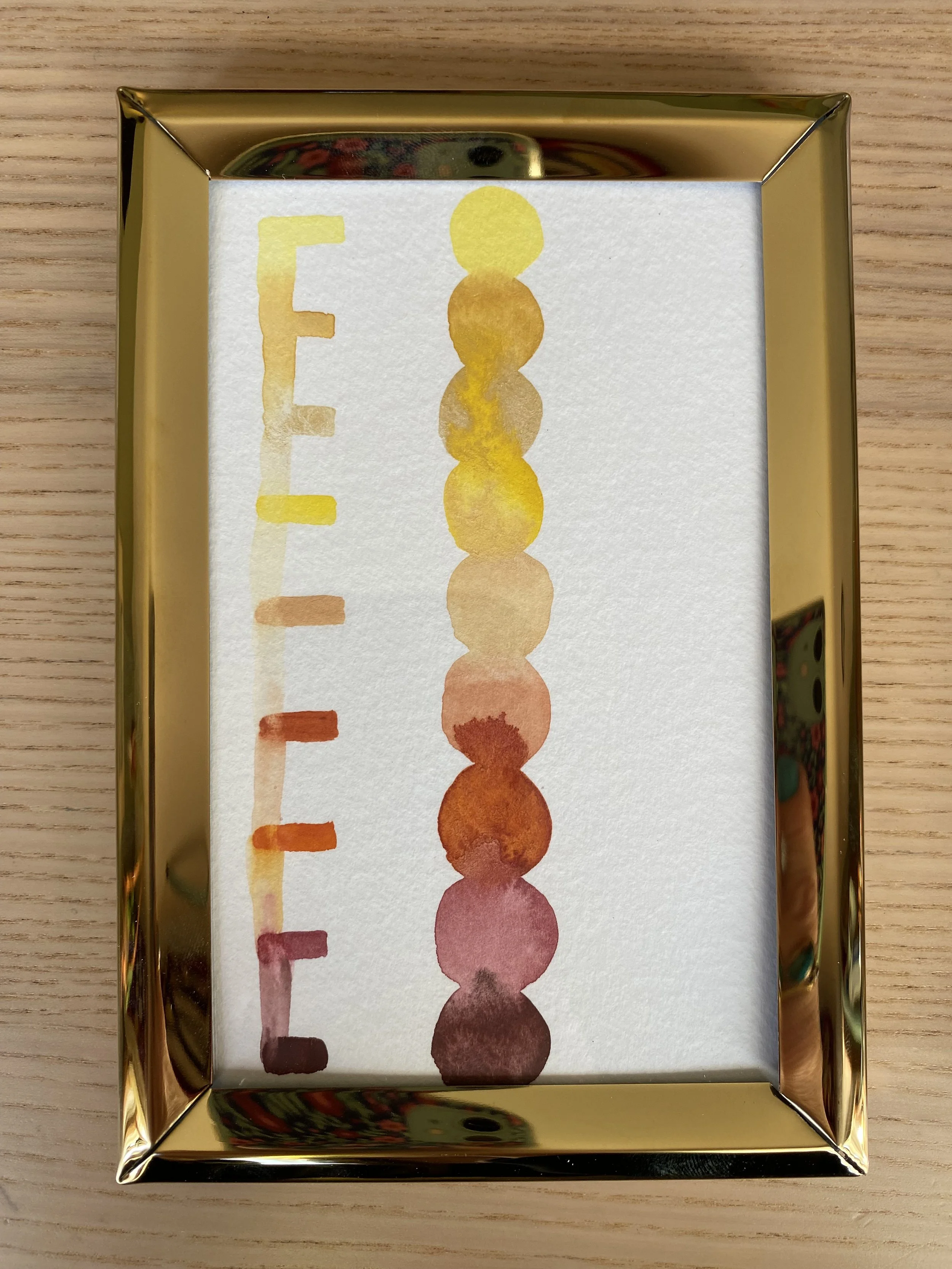 Bullet point drawings coded for color, home decor painting