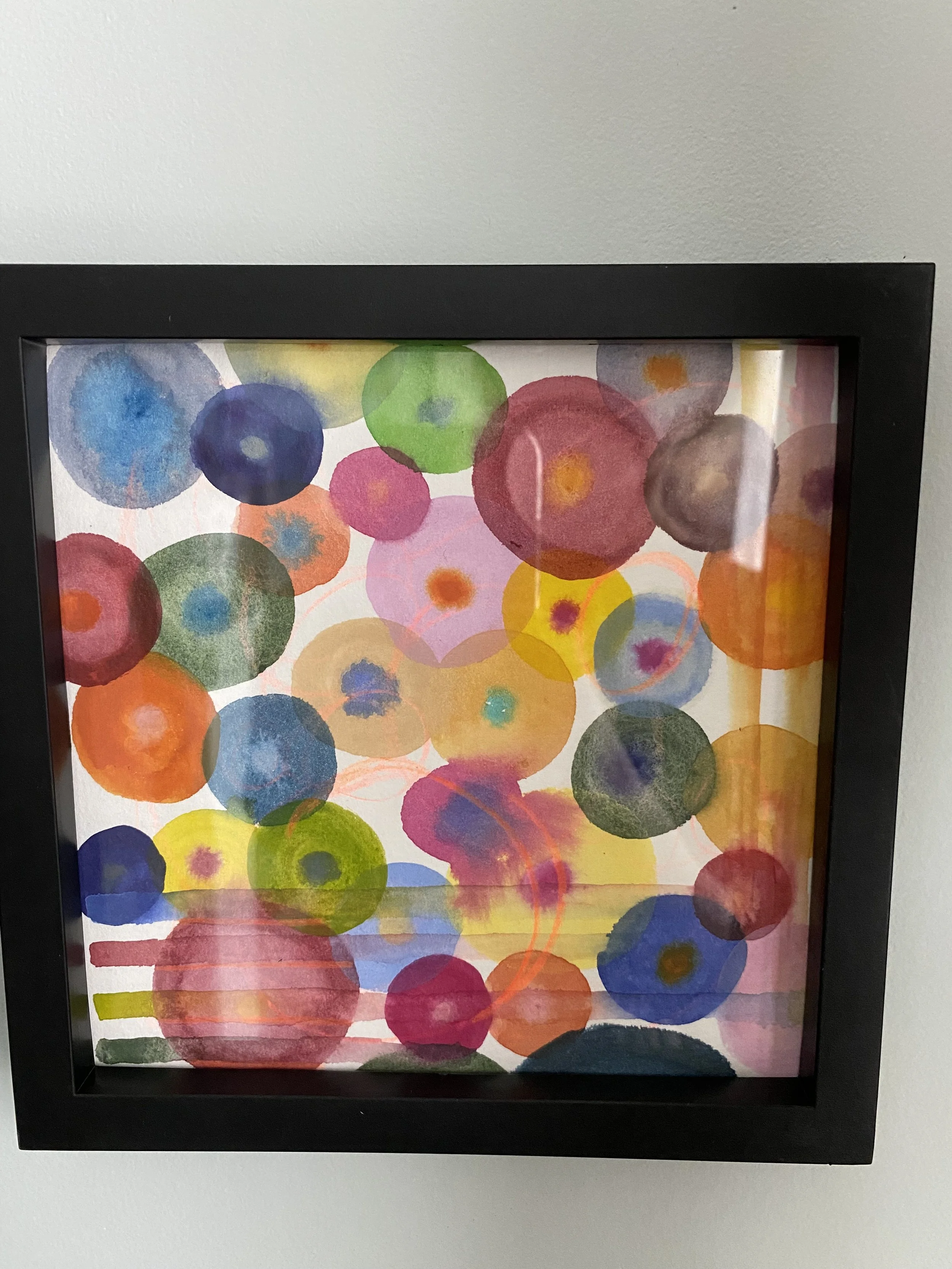 Circles in circles next to stripes, pattern and color for your interior design