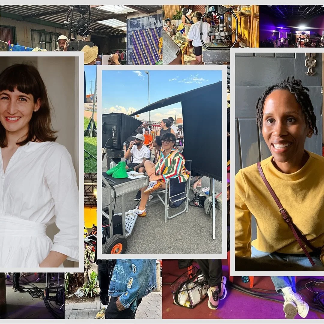 Fun times on set with Ola✨With the most creative directors, incredible production team, wonderful crews and of course wearing the most fabulous merch😉. We love what we do always playing hard and working hard🎬. 
A snippet on our directors 
@mejalul