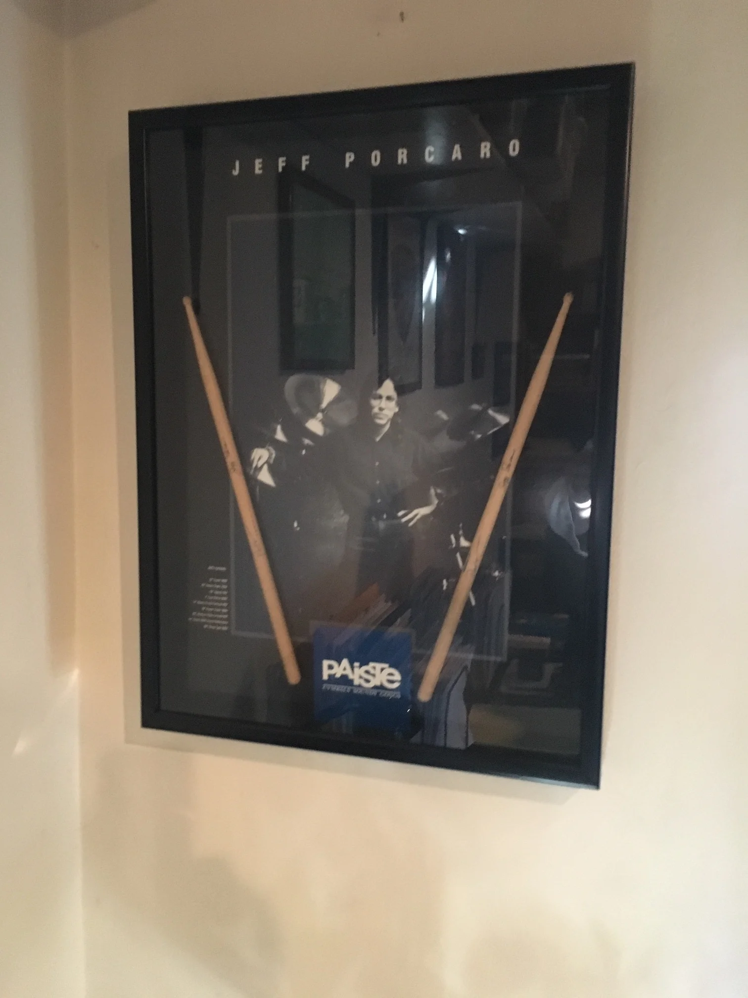 Jeff Porcaro’s drum sticks from our last gig together at the Baked Potato.
