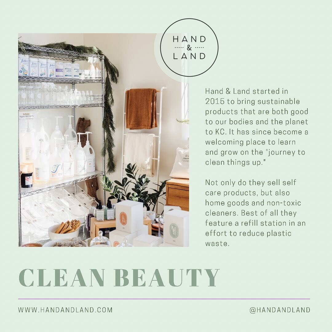 It&rsquo;s Clean Beauty Day and we want to share a little about Hand &amp; Land. The spot in KC to find sustainable beauty and home products. Not to mention their ethereal shop truly reminds you of the precious environment we must preserve. They feat