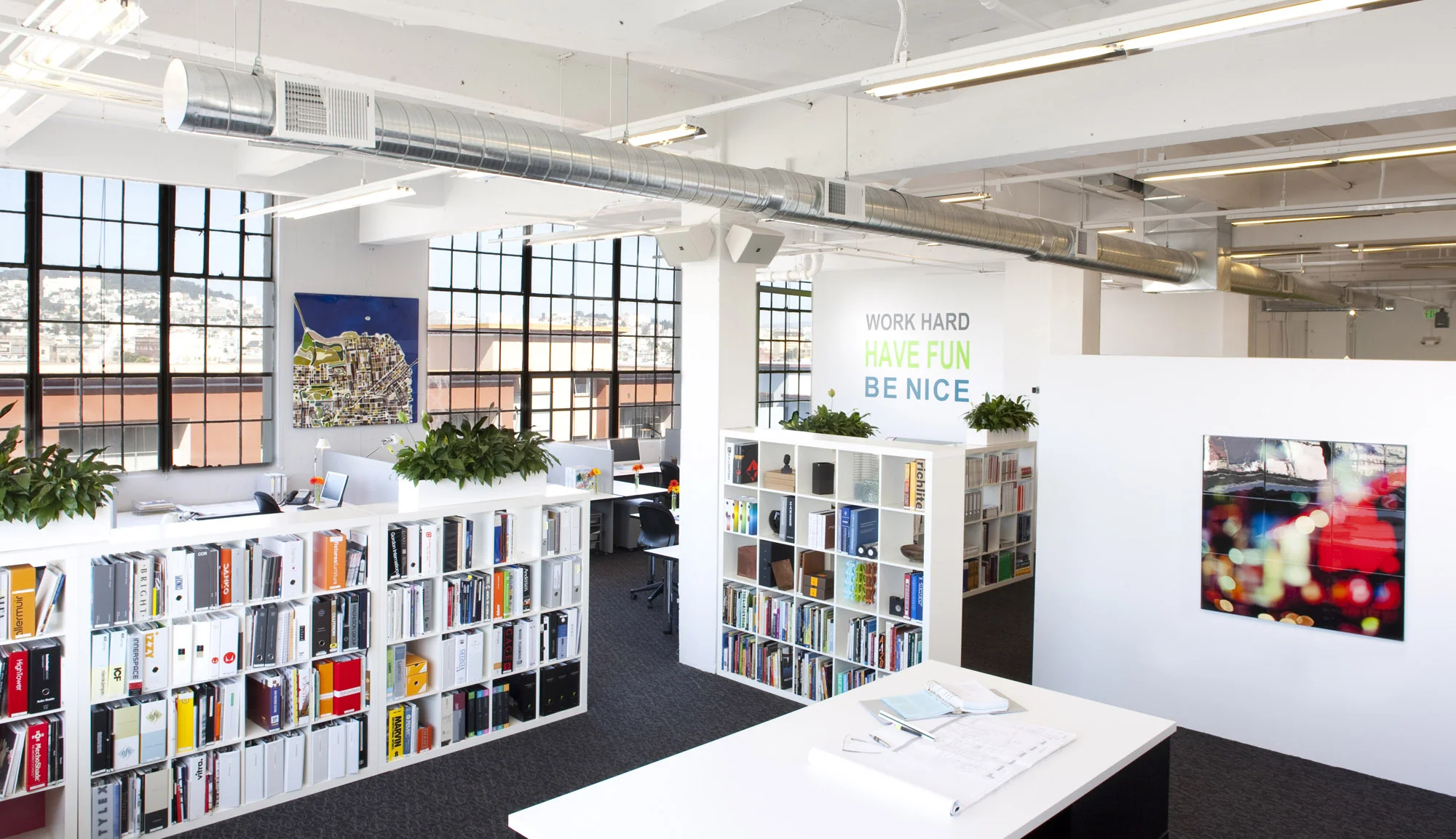 Office White Industrial Modern Jennifer Gustafson SF Bay Designer