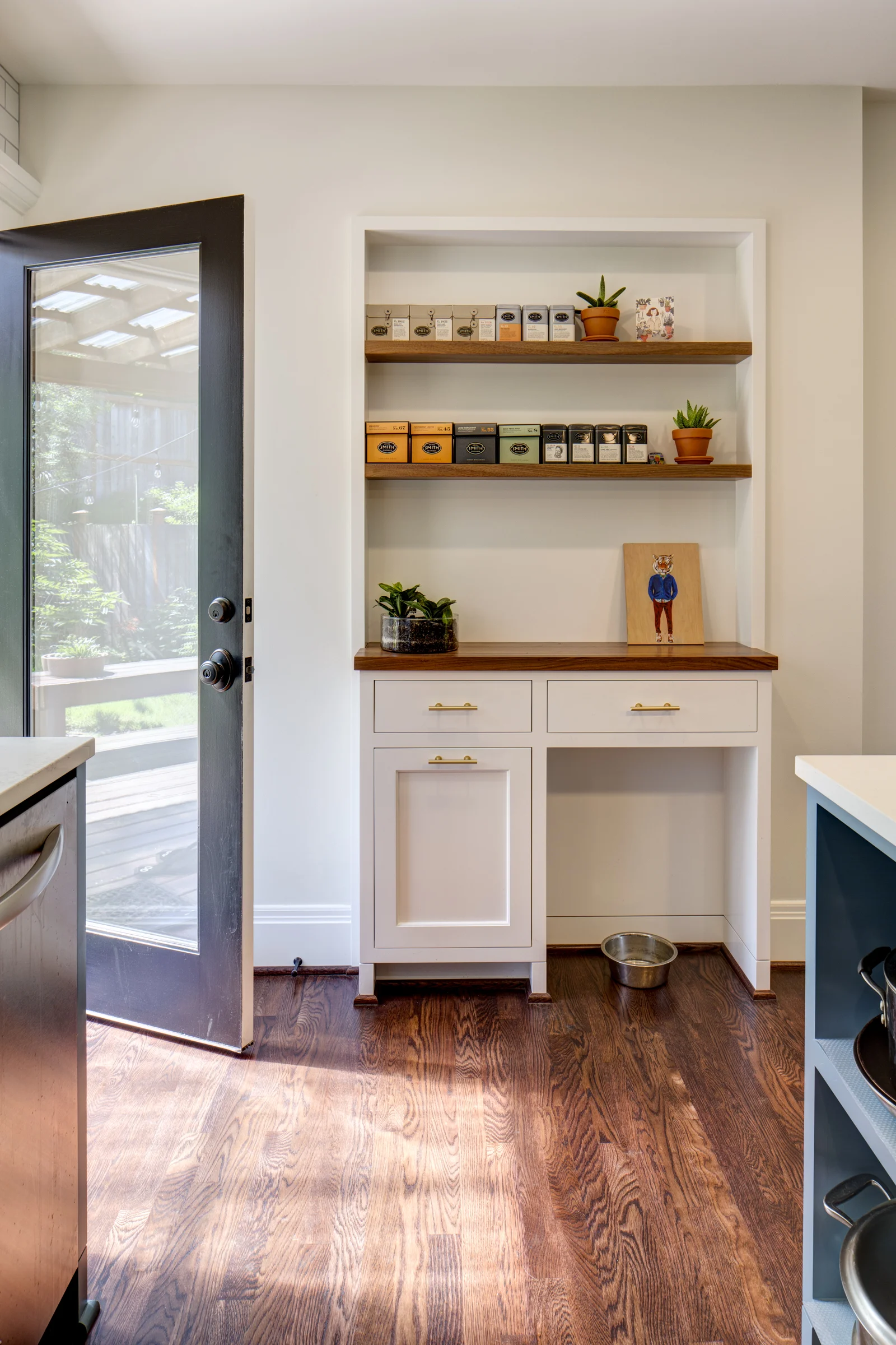Custom Built-in with Dog Feeding Station