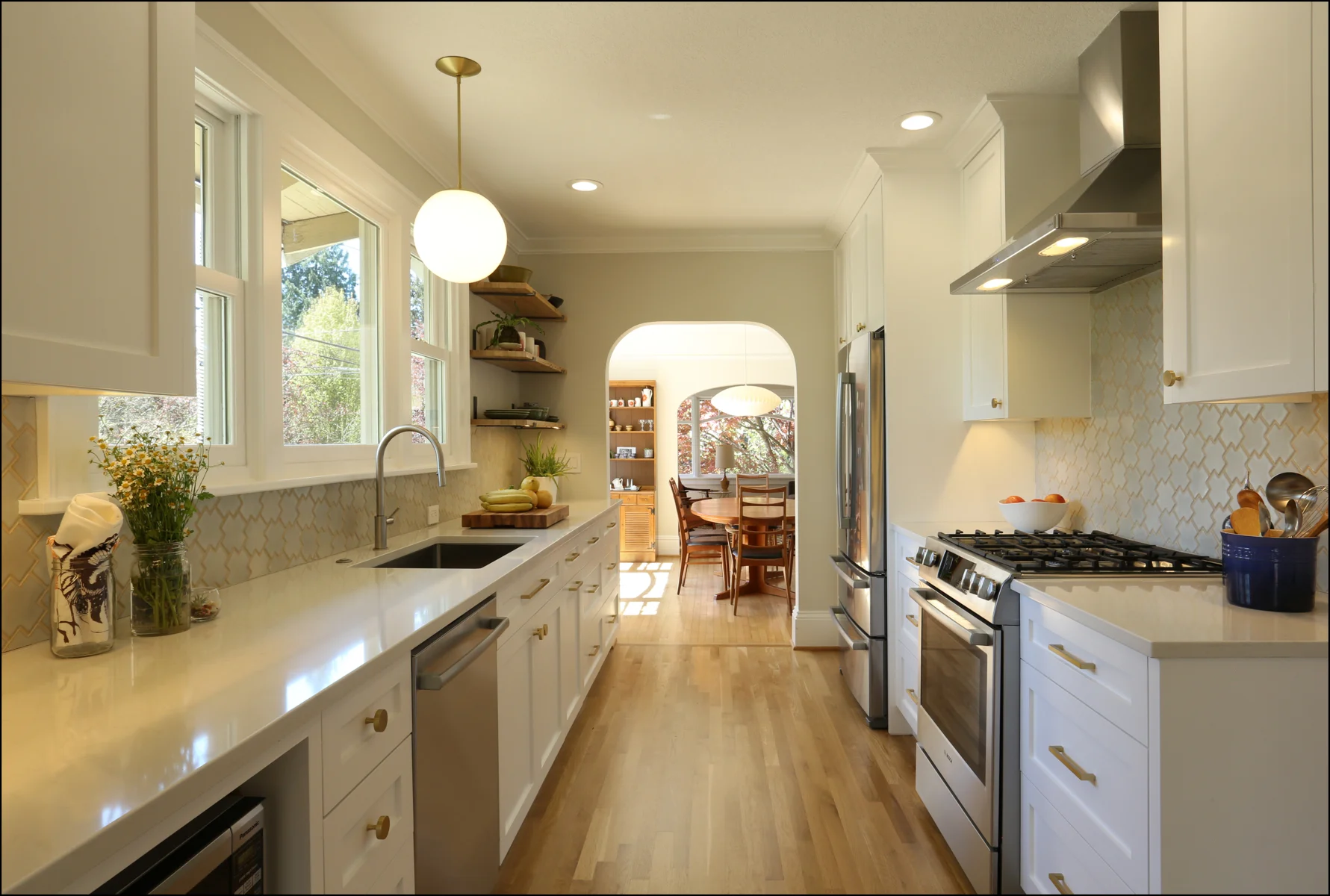 Reconfigured Kitchen with Traditional and Modern Sensibilities