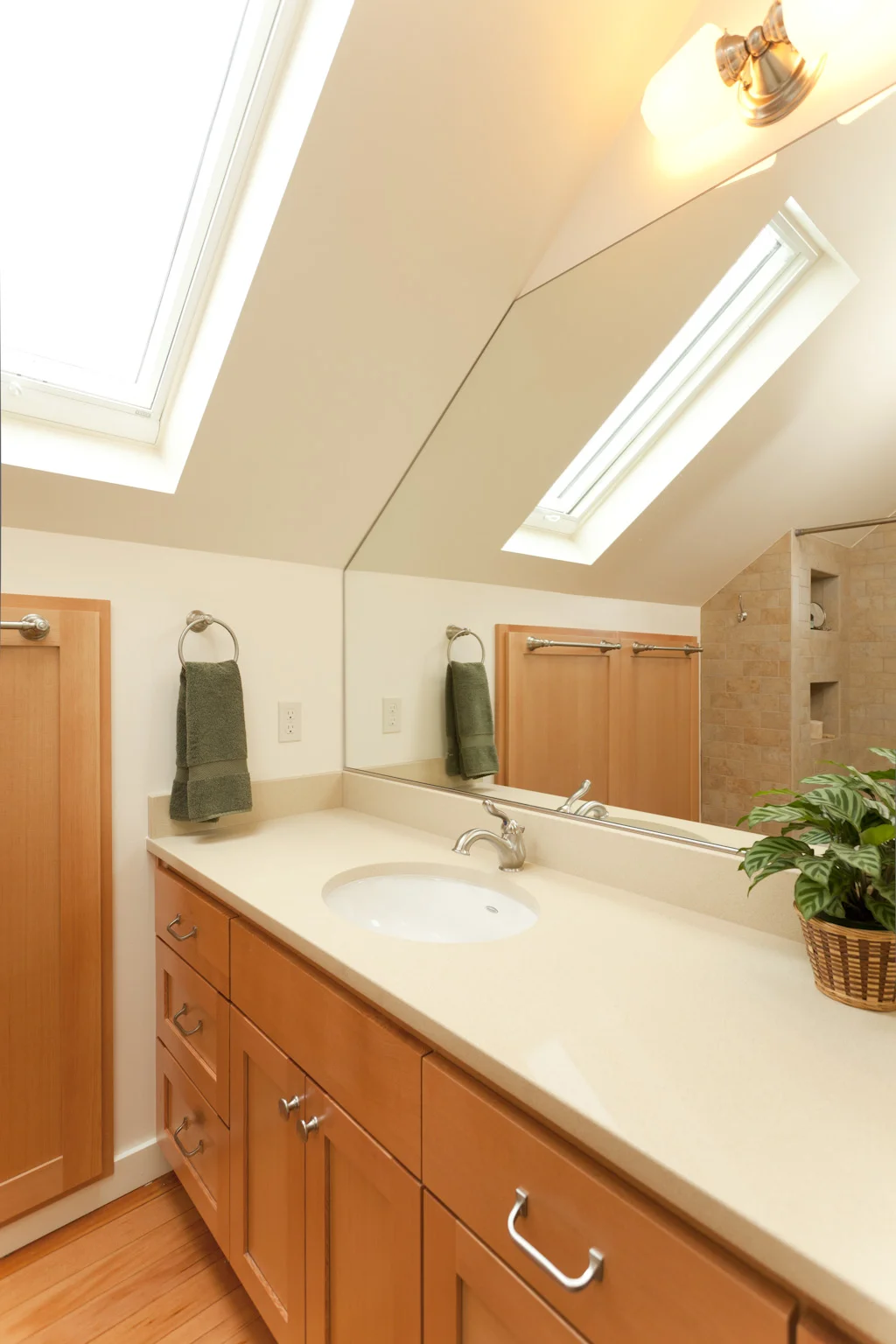 Headroom at Sink Provided by New Skylight