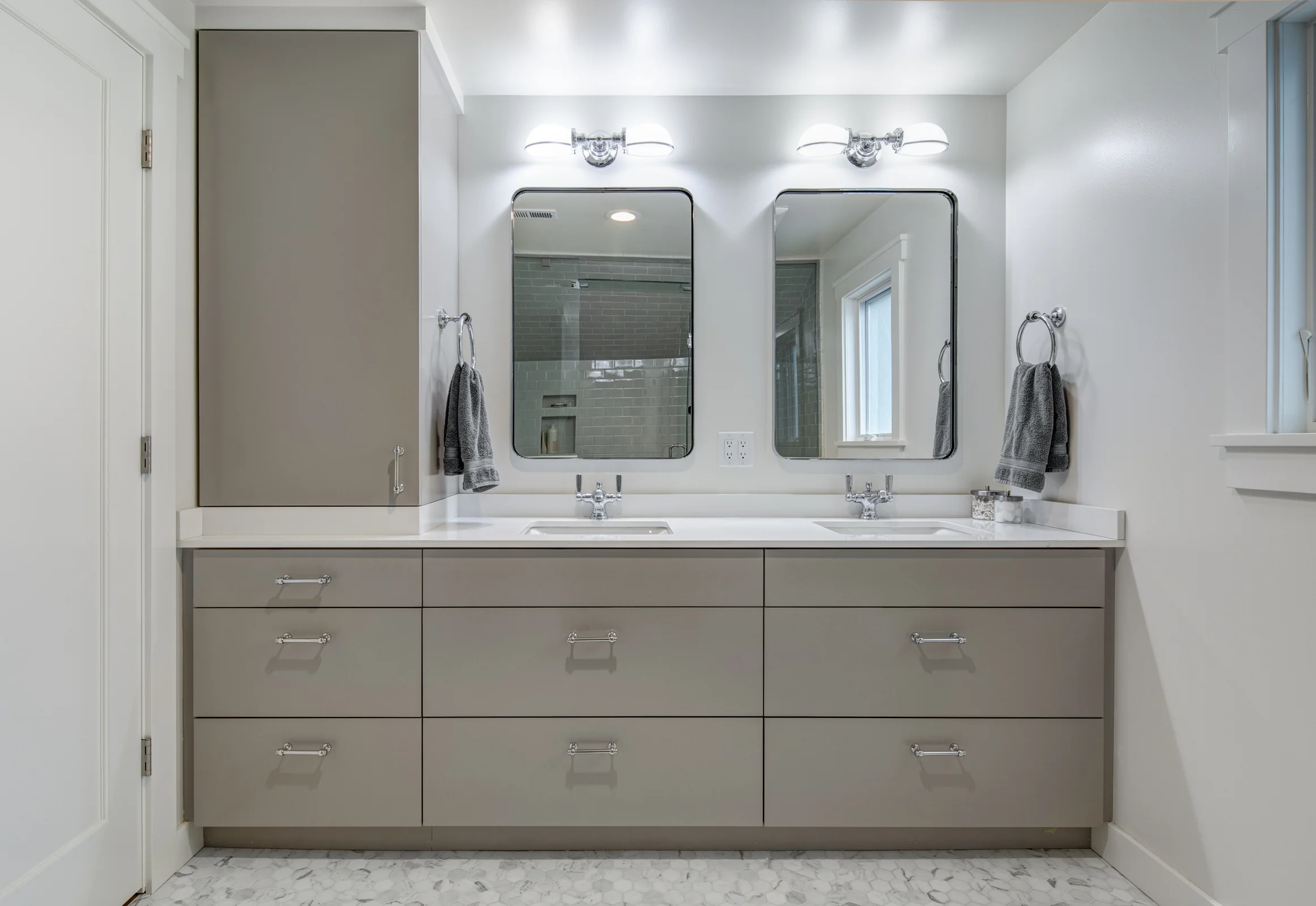 Master Bathroom Vanity with Large Drawers