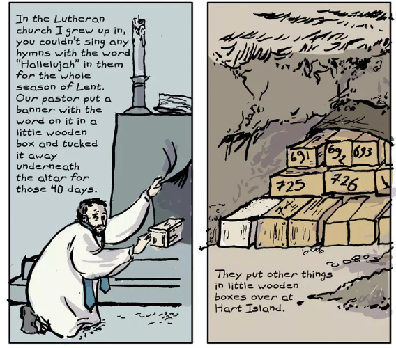 “hart island hallelujah” — read the full comic at The Nib