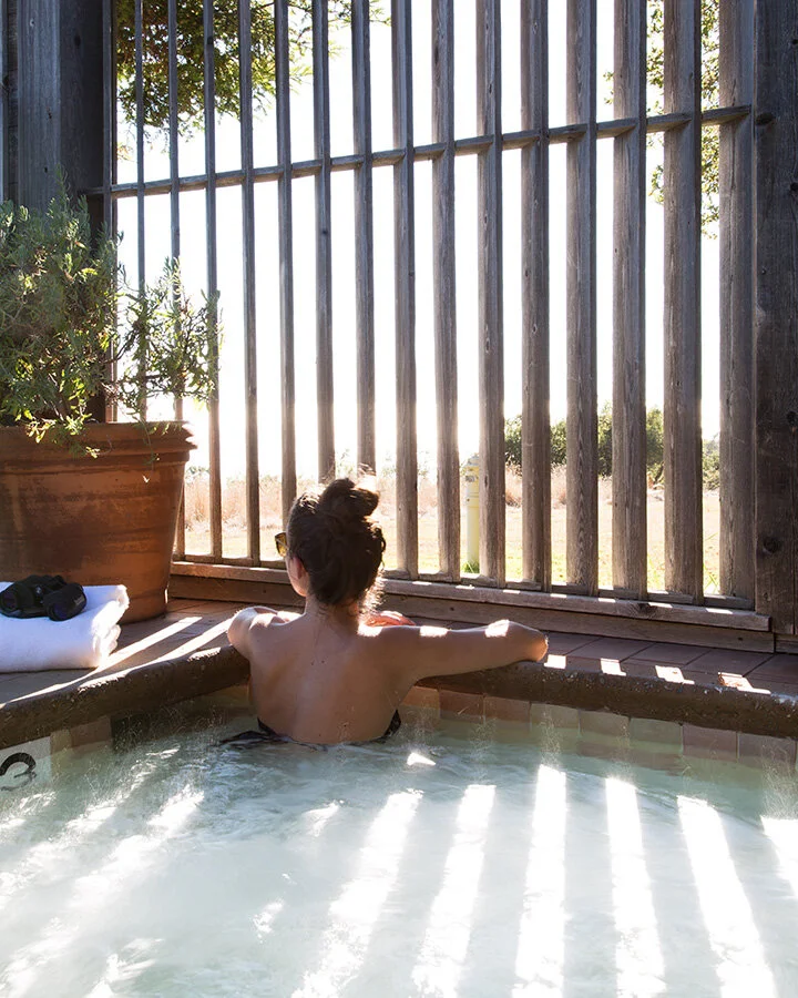 Private hot tub at Ventana Inn