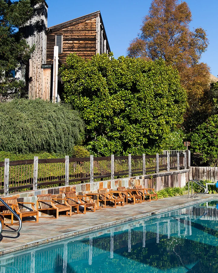 Clothing optional pool at Ventana Inn