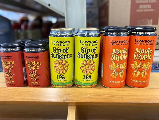 Some beer from this week! @lawsonsfinest Fayston Maple, Sip of Sunshine (back in stock), Maple Nipple, @sixpoint Party Hat, @bellsbrewery Hopslam, @oronobrewingcompany Tiger Style &amp; Widowmaker, @oxbowbrewingcompany Northern Lager, Penobscot Bay B