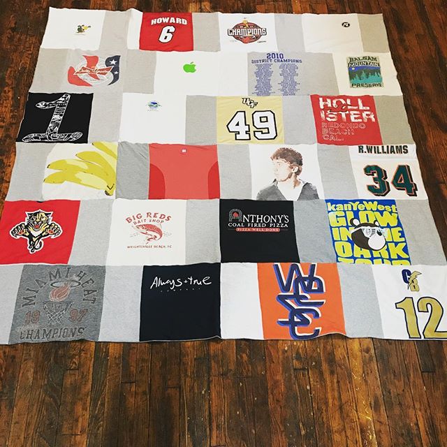 Sketch becomes a quilt. #tshirtquilt #handmade #madeinnyc #quilt #tshirts #t-shirts #shirts #memories #memoryquilt #tshirtblanket #stitchT