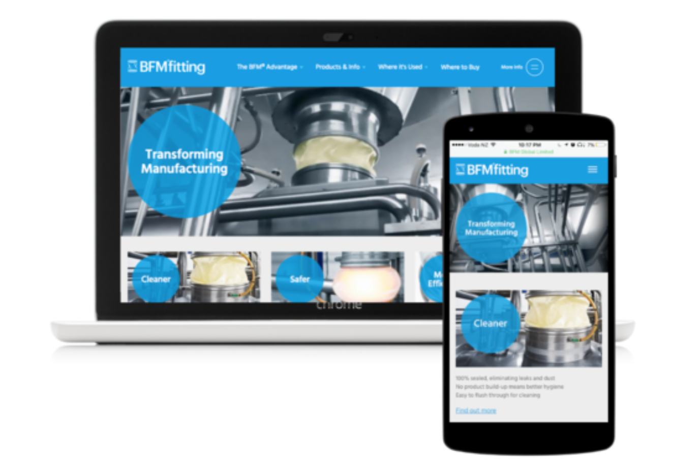 BFM Fittings Website Development by Unfold Digital