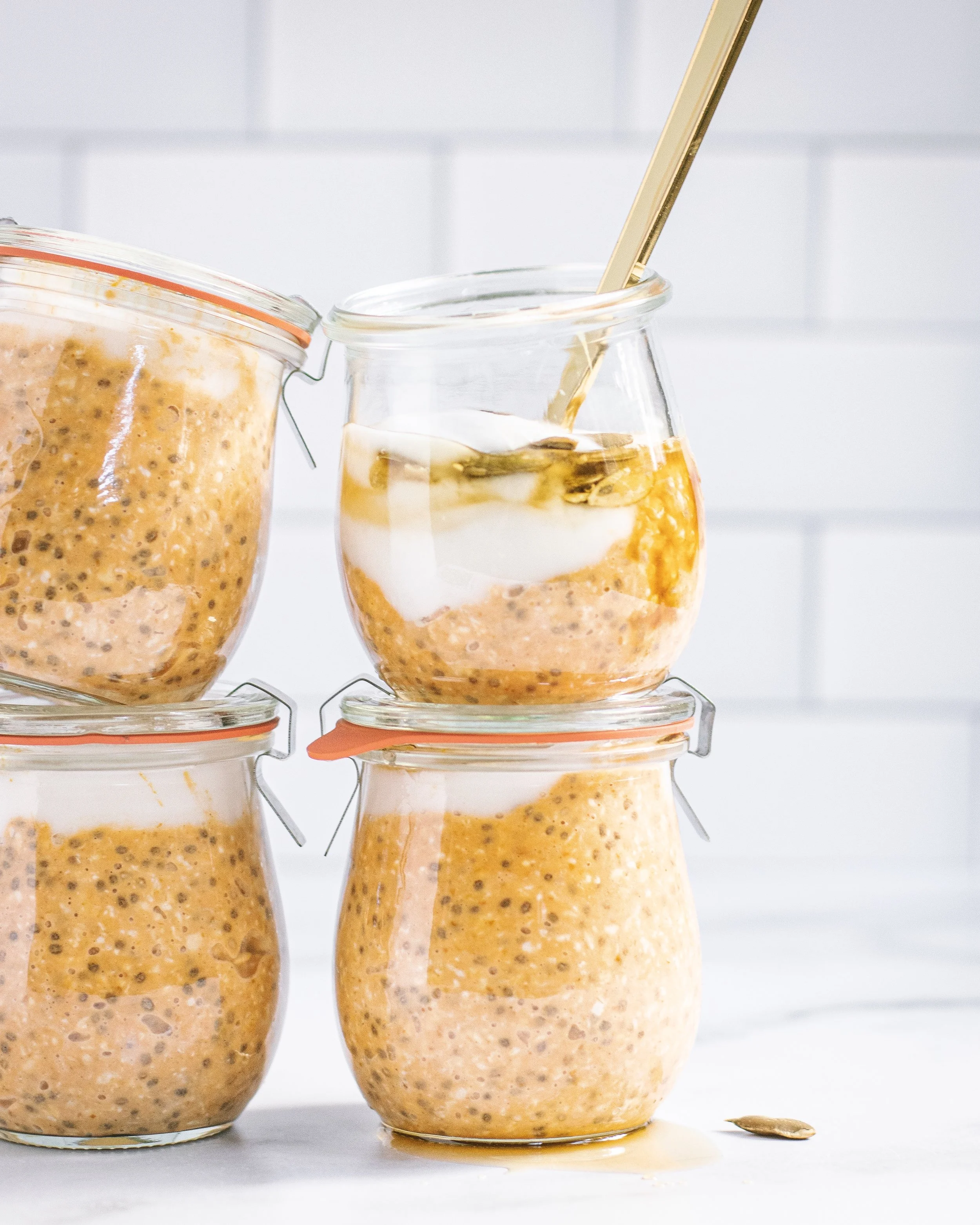 Pumpkin Pie Overnight Oats (Easy + Protein Packed)