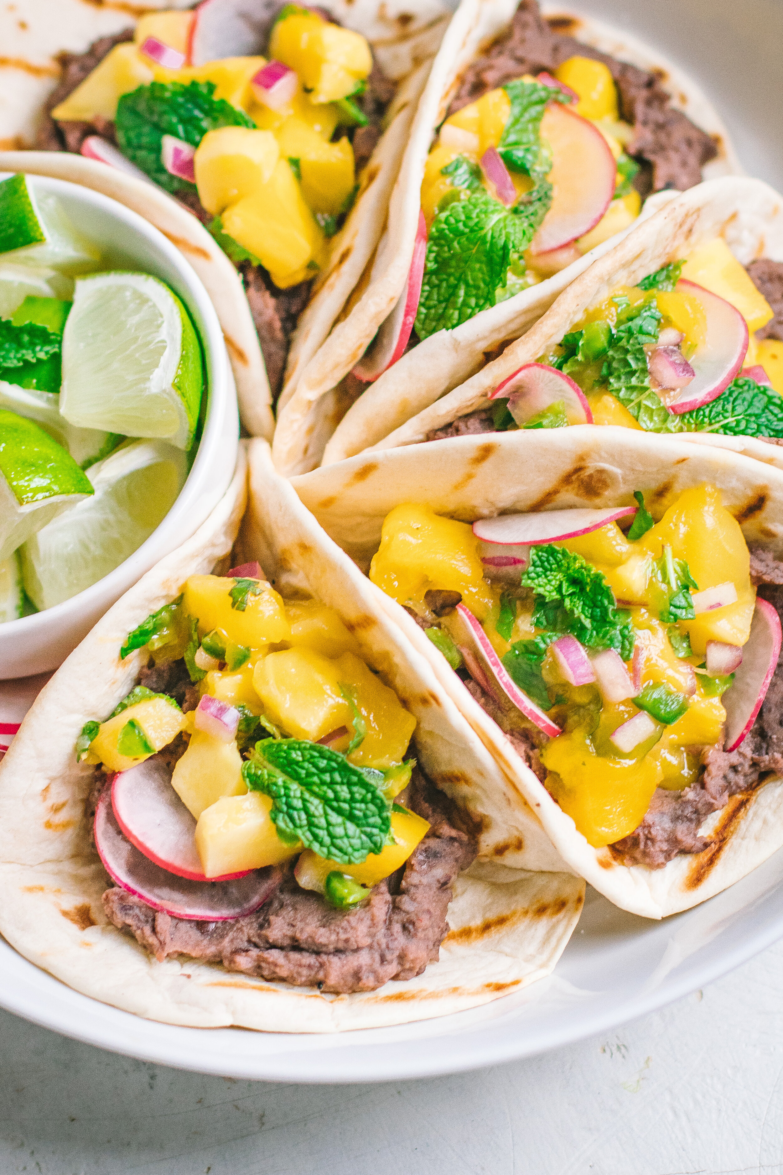 Fresh Mango Salsa Soft Tacos