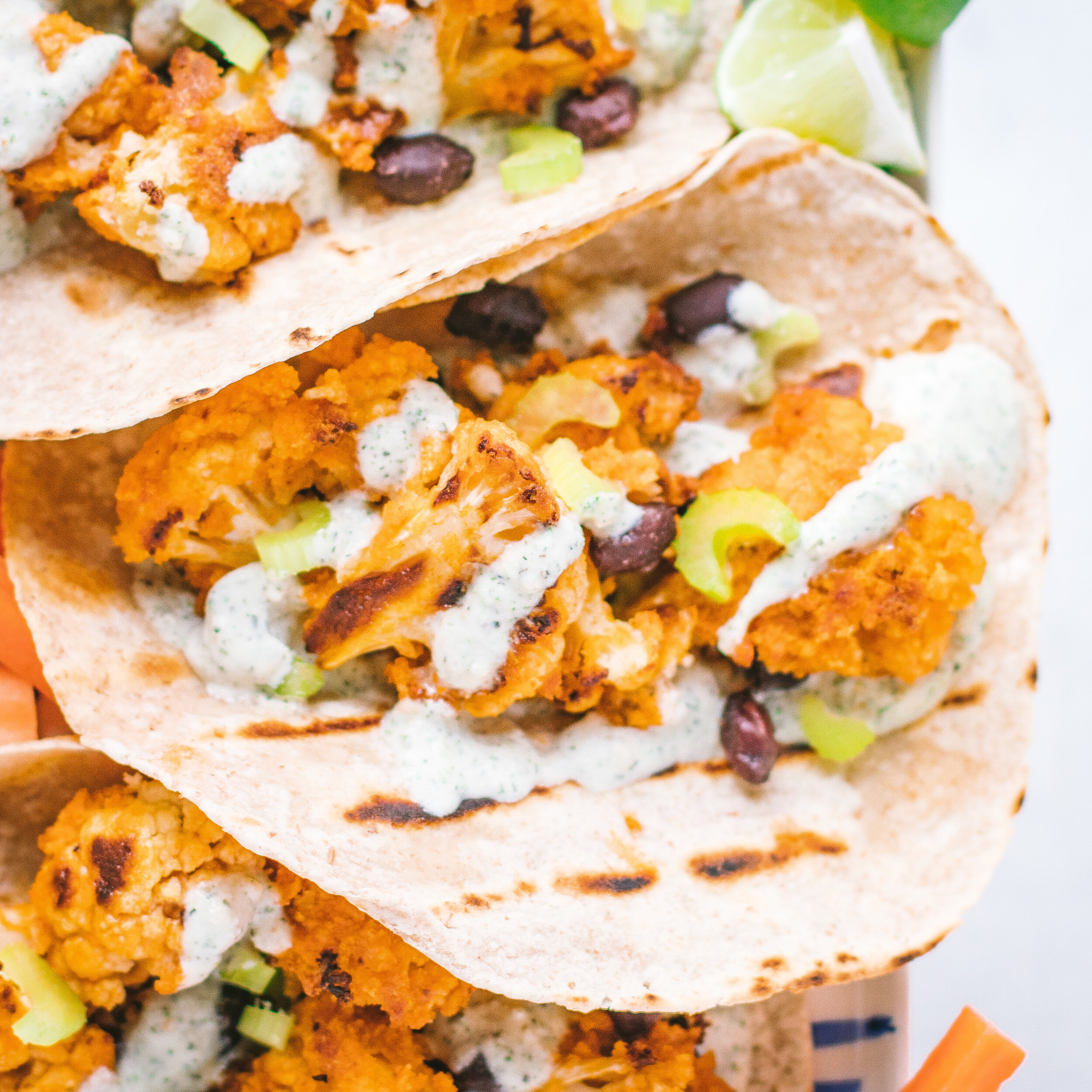 Buffalo Cauliflower Tacos