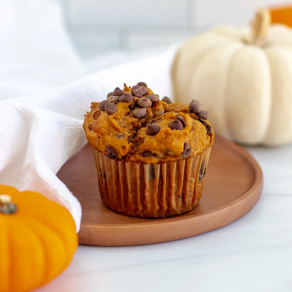 Healthy Pumpkin Protein Muffins (Vegan + High Protein)