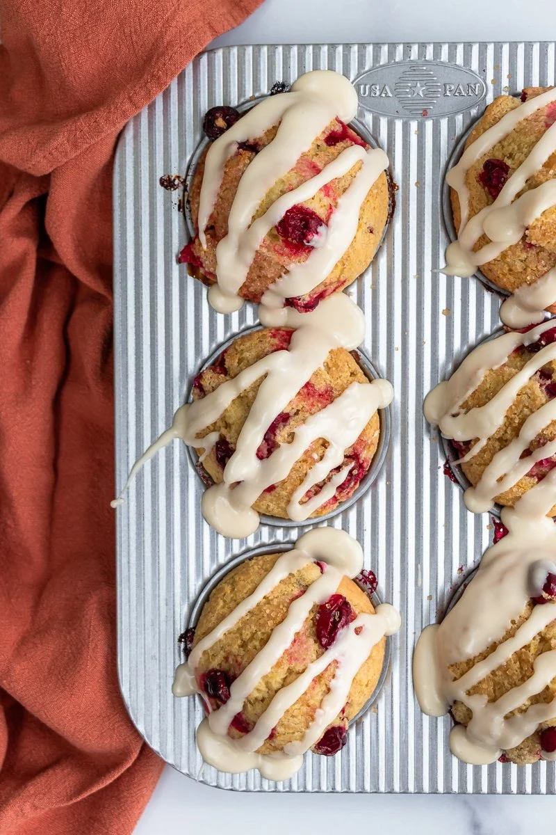 Cranberry Orange Muffins (Dairy Free, Egg Free, Vegan)
