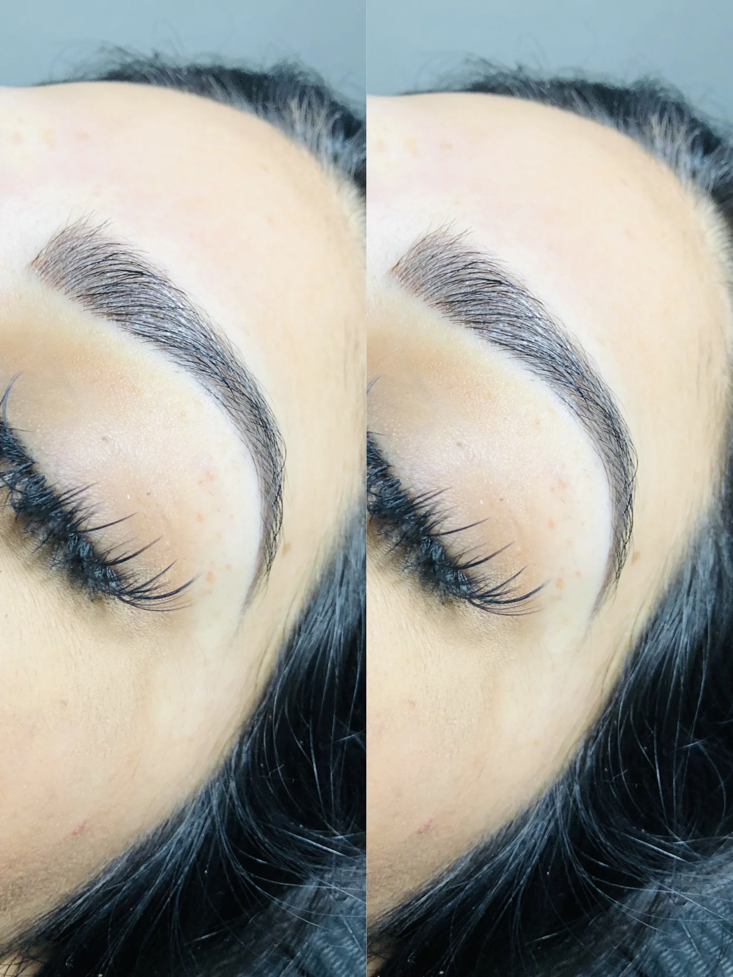 This is after she was completed with the touch up