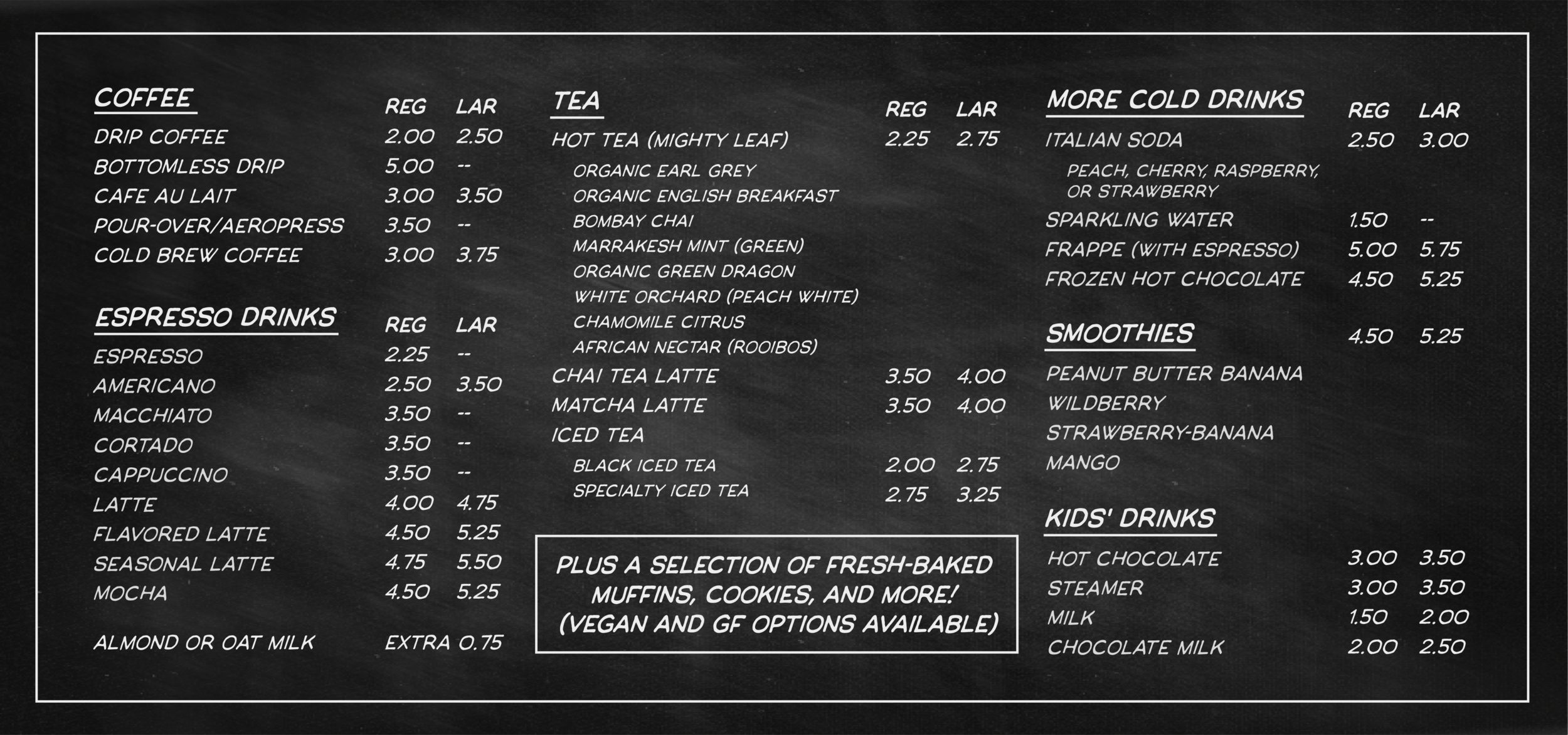 Menu — Cursed Bikes & Coffee
