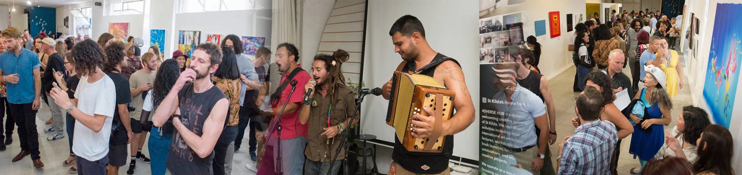 By 2017, 4Diverse as a local community organisation, had noticed the dramatic increase of the Latin-American community in Port Phillip in recent years. Based on this observation, we decided to run the Latin American Art Exhibition 2018 which took place in March 2018. This event was a great opportunity for us as organisation to connect to the local community, and gain a sense of what is happening locally in Latin American art and culture. The success of the first edition of this initiative encourages us to present a wider program, as the HOLA MELBOURNE! FESTIVAL OF LATIN AMERICAN CULTURE AND IDEAS - 2019. This program is much more ambitious regarding the range and scope. 4Diverse will create interactive performances that involve local visual artists, musicians, writers, academics and dancers to actively engage the community. At HOLA MELBOURNE! 2019 , we aim to make activities as participatory as possible, involving the audiences with artists and providing opportunities for people to be involved in the creation of art, music and dance and reflection on contemporary issues related to Latin American countries and the presence of Latin American people in Australia.