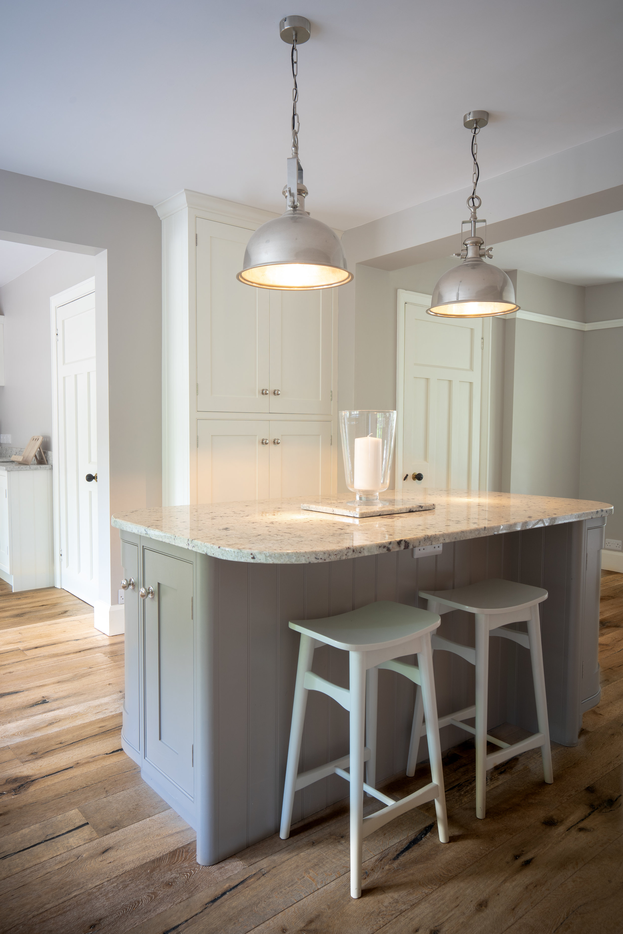 Grey Island Hanging Lights Stools.jpg