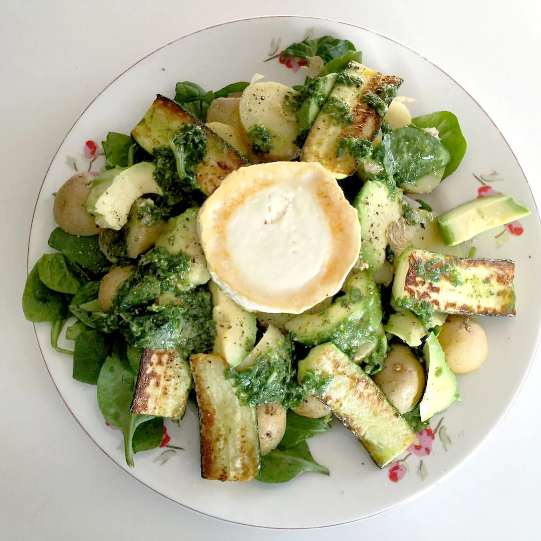 Quick goats cheese salad