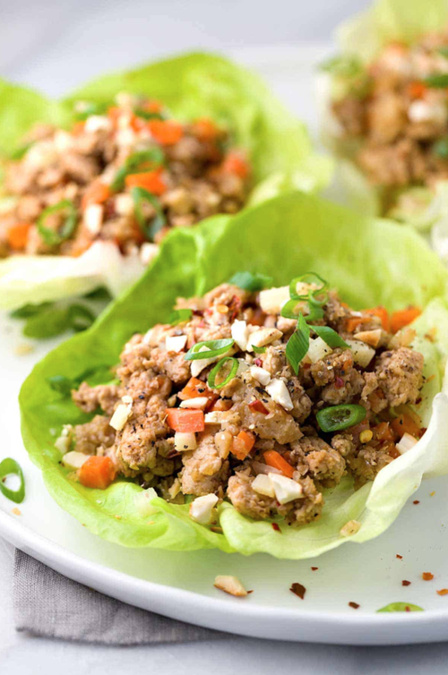 Vietnamese Turkey in lettuce wraps