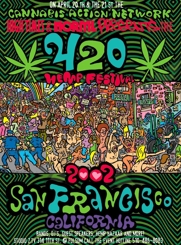 High Times, NORML AND Cannabis Action Network 420 Festival Poster