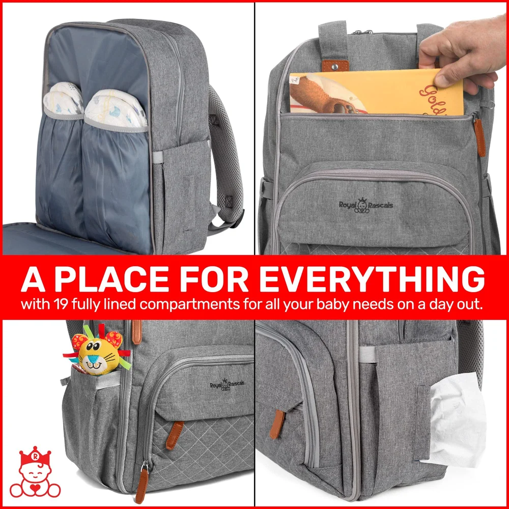 Baby Changing Back Pack — Royal Rascals
