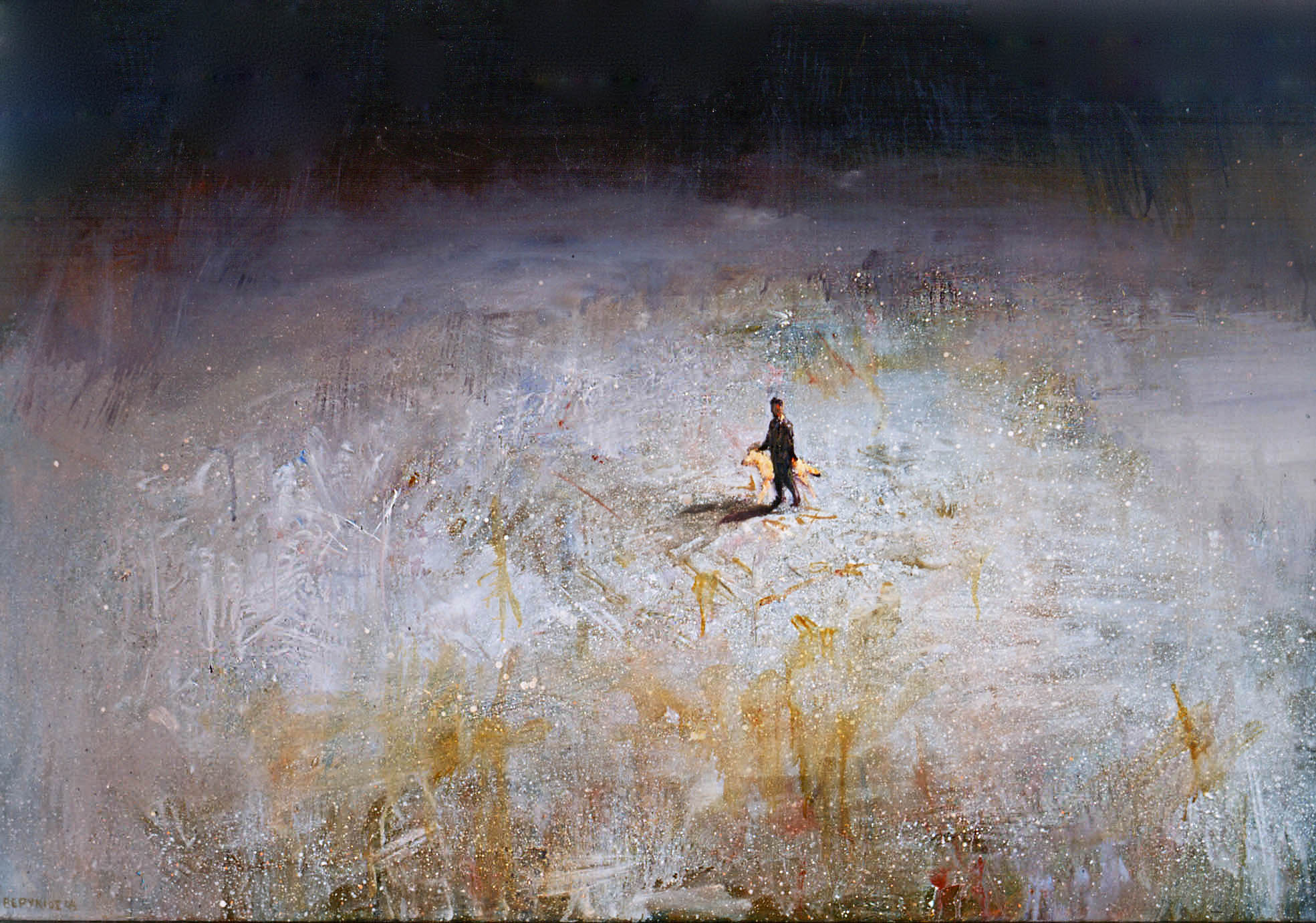 "Me and the dog 3", 1996, Oil on canvas, 50 cm X 70 cm