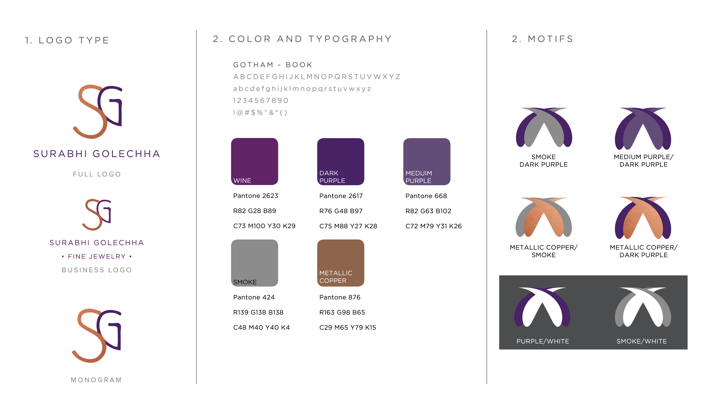  // about the project  Surabhi Goleccha is a fine jeweler here in the U.S. I was working as the Lead Designer at House and Paper, a local stationery store in South Miami when I had the opportunity to work on this branding project. Surabhi came to us 