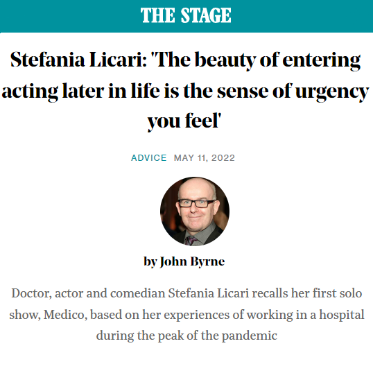 Interview in The Stage