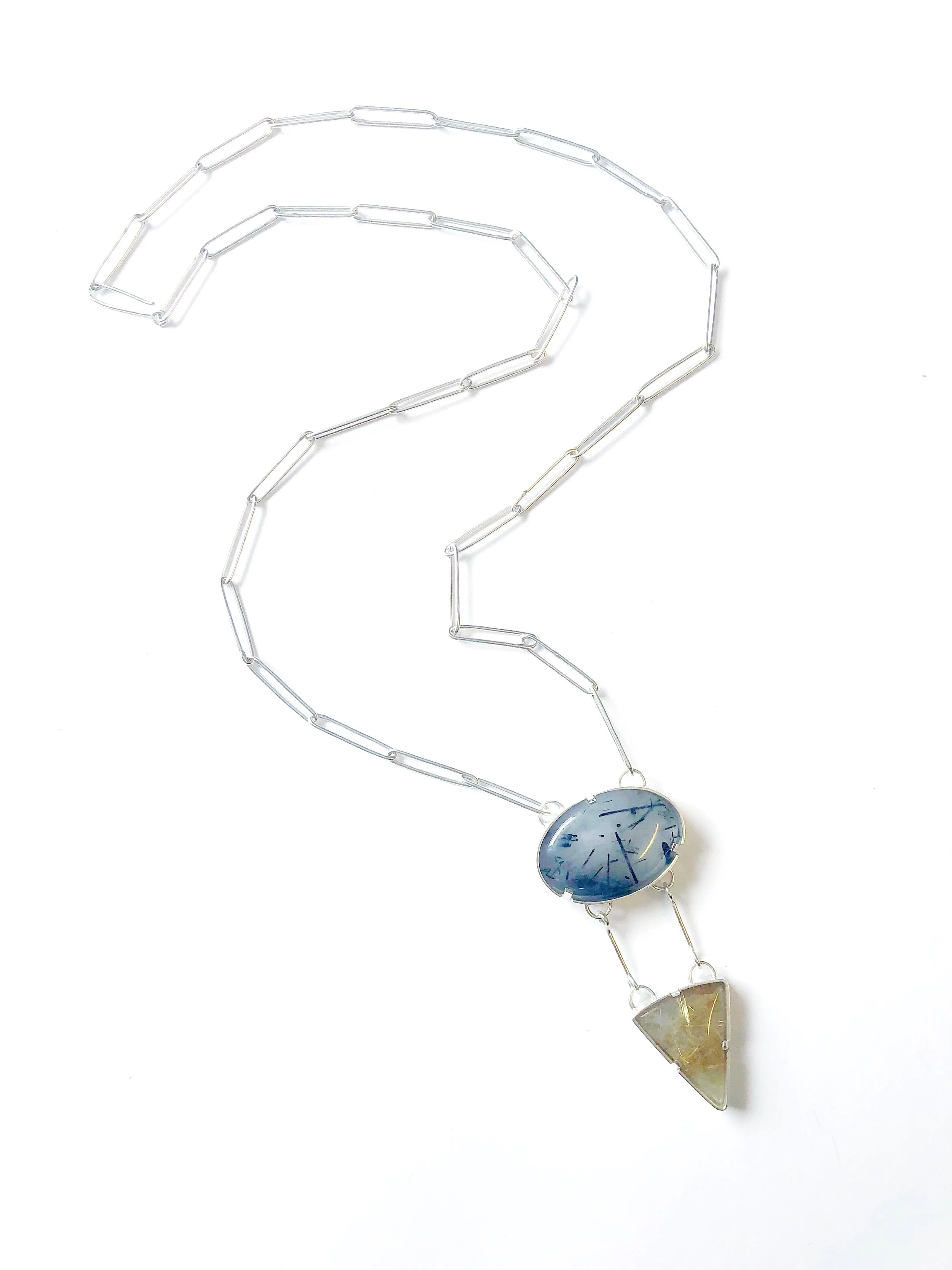Drop Necklace with Rutile Quartz