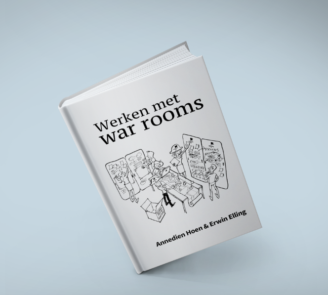 In het handboek “Werken met war rooms” vind je de methodiek, achtergronden, checklists en praktische tips & tricks, zodat je zelf war rooms kunt toepassen bij creatieve en innovatieve projecten in jouw organisatie.