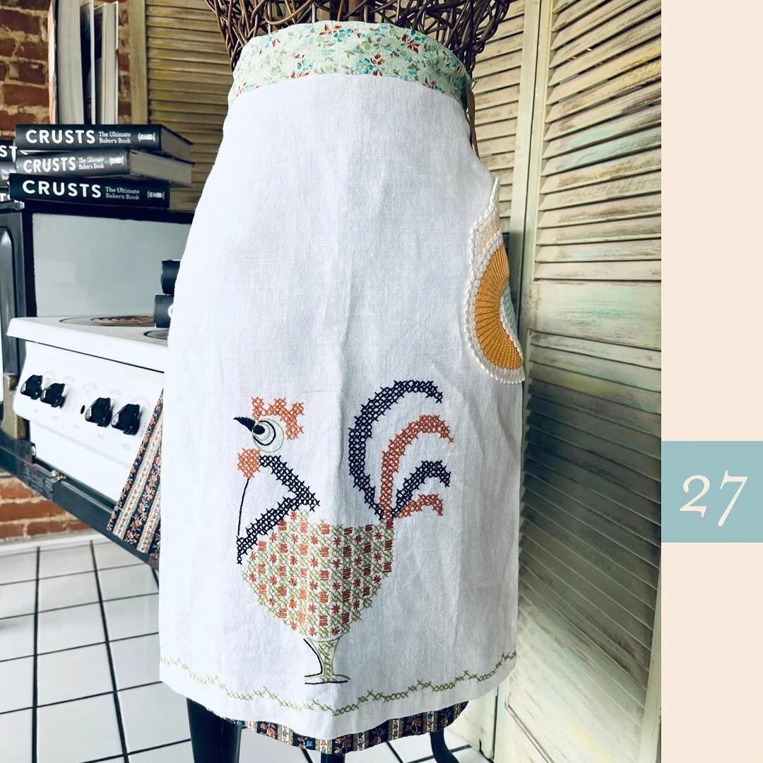 We&rsquo;ve recently added new aprons! We&rsquo;ll be posting the rest this week. Shown here are #27-35. Use the number when ordering yours! These make the best Christmas gifts for the bakers in your life! 🧚