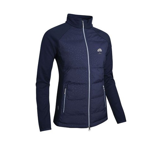 Glenmuir Samara Front Zip Padded Jacket Navy Animal Print